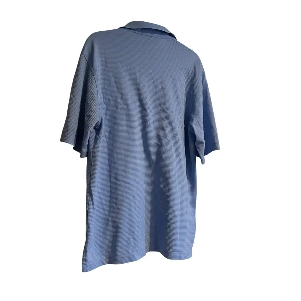 Vintage Fairway Green Purformance Blue Polo Shirt Men Sz Large Sterling Vineyard - Picture 12 of 13